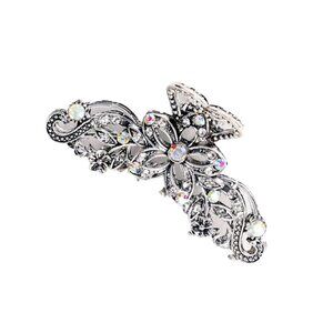 Rhinestone Crystal Floral Hair Claw Clips for Women - Vantage Jaw Clips Barrette
